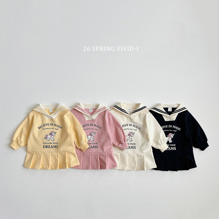 正韓春vividi 四色獨角獸百褶裙