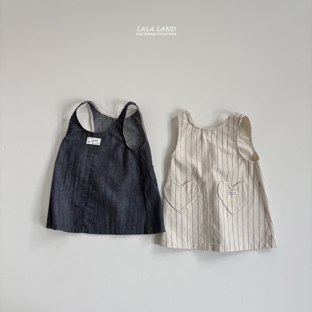 韓國🇰🇷 LALA LAND 愛心口袋背心裙(XS-XL)