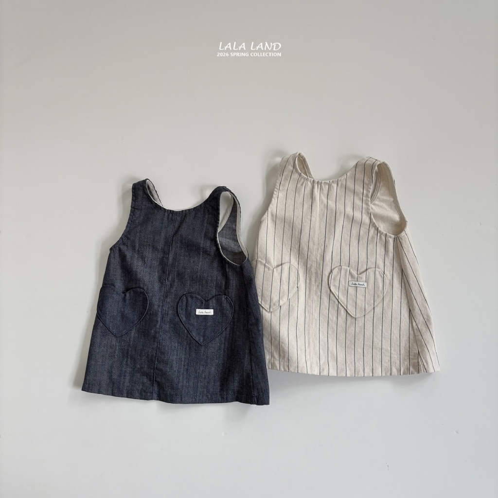 韓國🇰🇷 LALA LAND 愛心口袋背心裙(XS-XL)