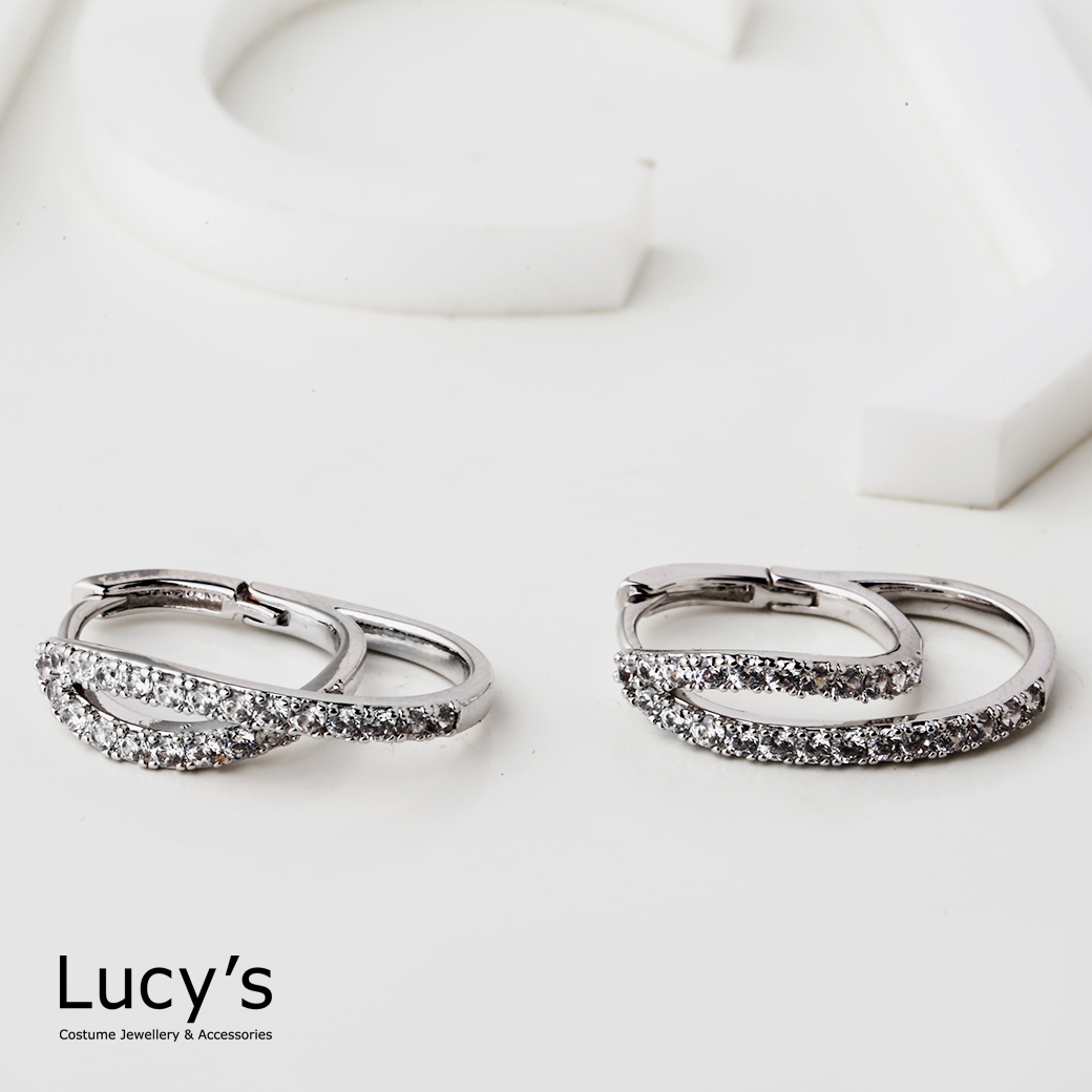 排鑽迴圈 易扣耳環 (二色) (122307/122308)