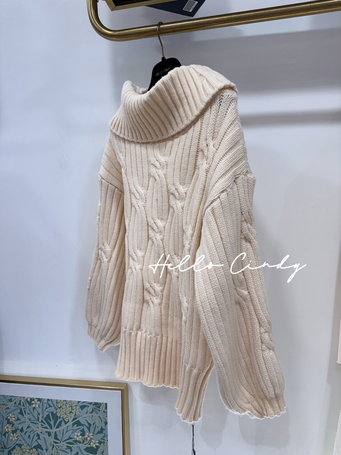 2/3小直播獨家特價款~甜美系麻花款高領針織衣