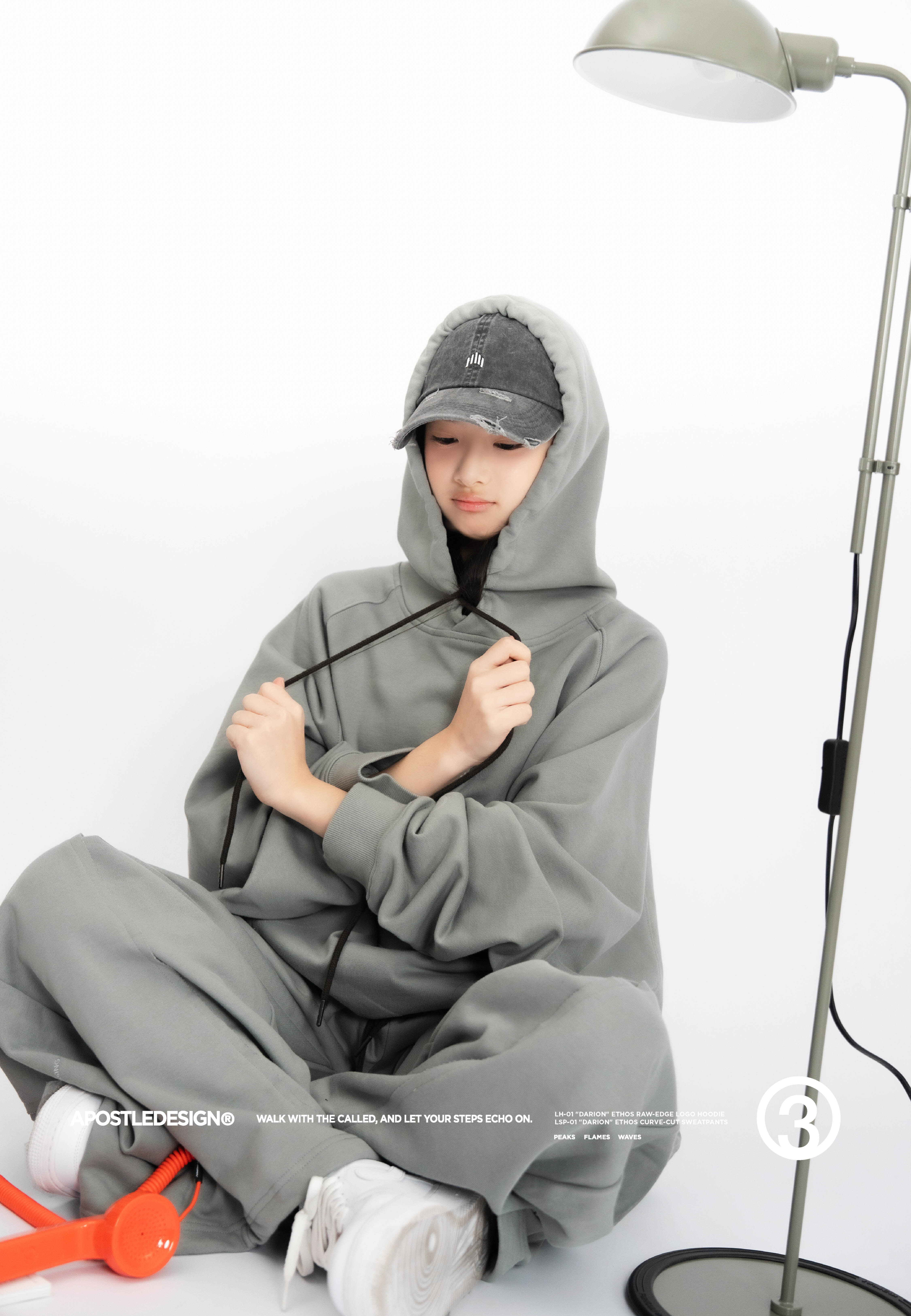 Apostle "DARION" Ethos Raw-Edge Logo Hoodie