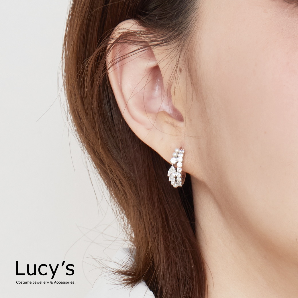 柔光珍鑽 易扣耳環 (三色) (121484/121485/121486)