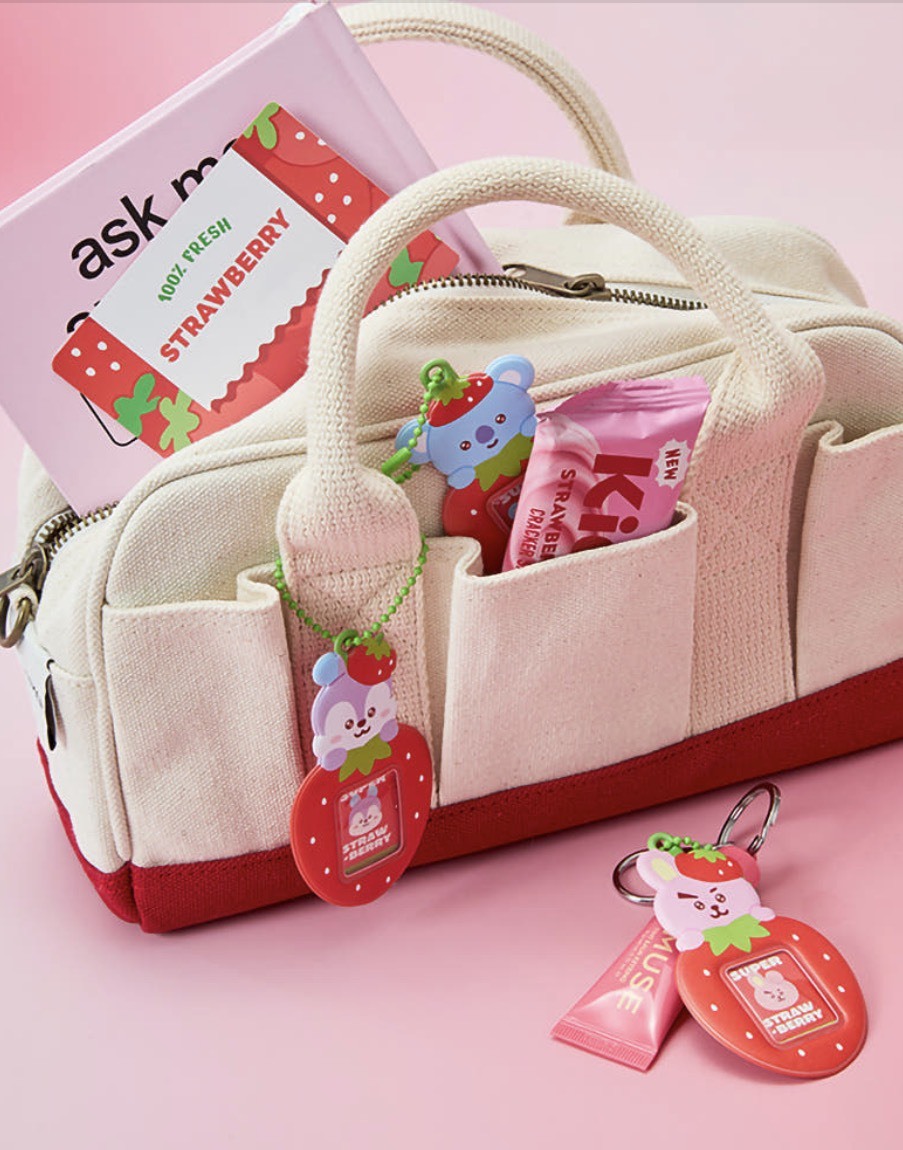 【OWN】BT21 草莓派對 迷你 照片夾 鑰匙圈 吊牌 吊飾 草莓 RJ SHOOKY MANG KOYA CHIMMY TATA COOKY