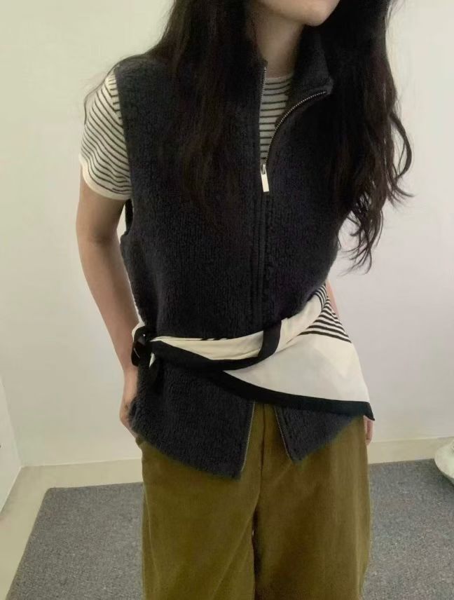 CC30 企領雙拉鍊背心外套 *Classy*