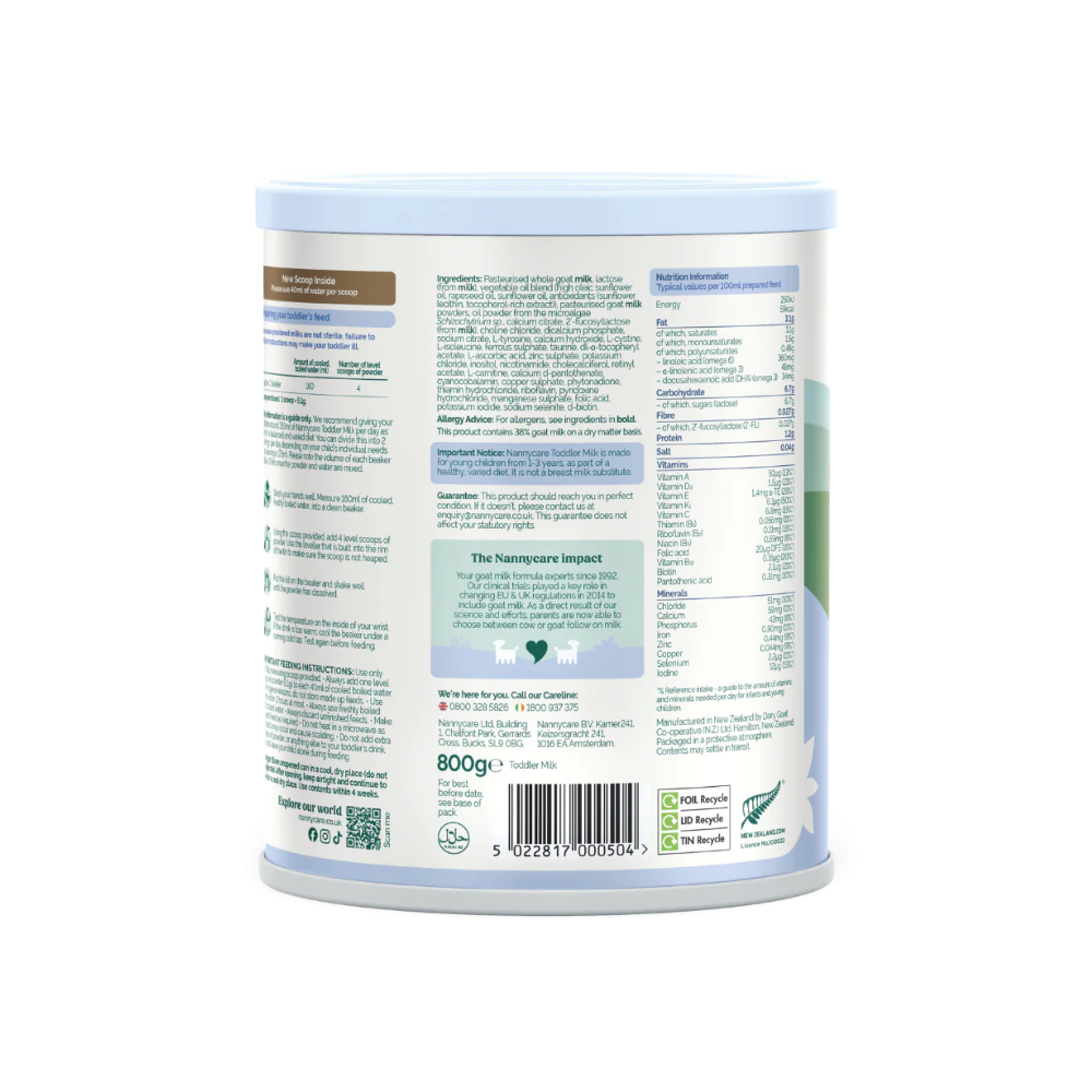 Nanny Care Goat milk based growing up milk (from 1-3 years) (800g) (91405)