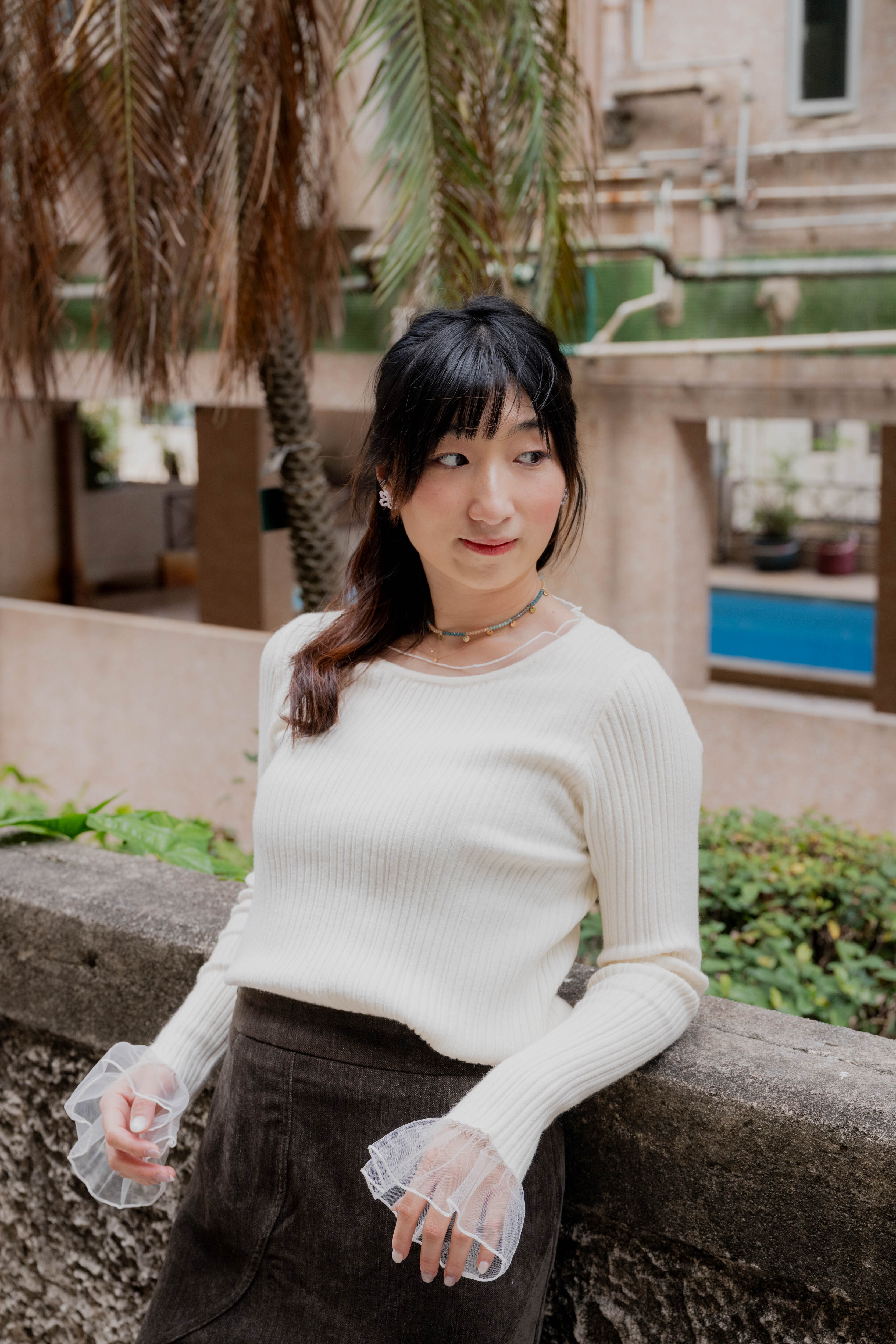 透透荷葉層次 Top