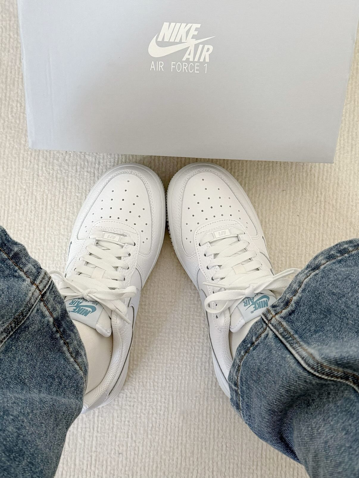 KTQ STORE ‧ Nike Air Force 1 寶寶藍小雙勾 大耳狗配色 HV2511-100