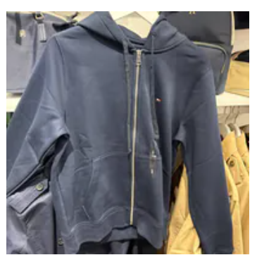 [S] TOMMY HILFIGER NAVY ESSENTIAL ZIP HOODIE, XM06097-400 (STH1519)