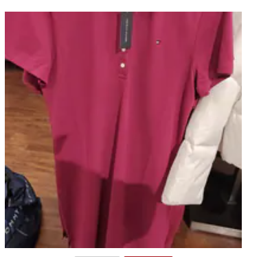 [S] TOMMY HILFIGER BURGUNDY SLIM FIT POLO DRESS, 76J4866-500 (STH1526)