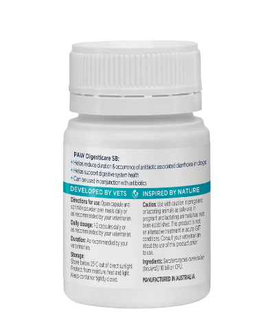 PAW by Blackmores - 小型犬營養補充品 - DigestiCare SB 胃腸道保健品 - 30粒