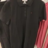 [S] TOMMY HILFIGER BLACK REGULAR FIT STRETCH-COTTON POLO DRESS, 76J4861-001 (STH1525)