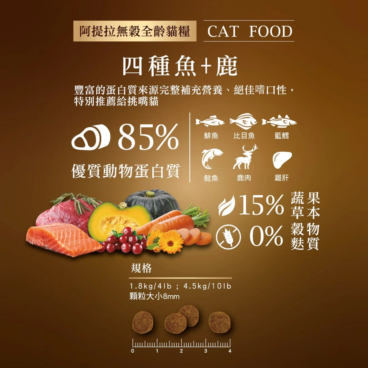 ATTILA阿提拉 (四種魚+鹿) 貓糧