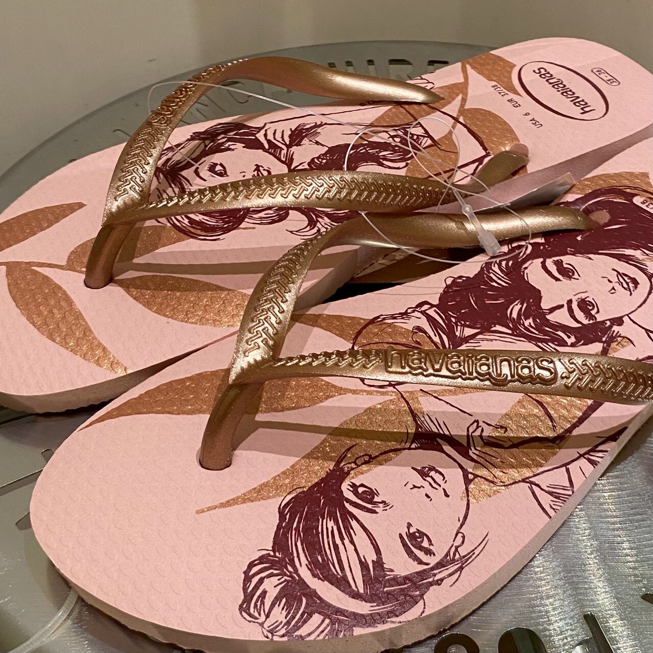 Havaianas 哈瓦仕 拖鞋 女鞋 迪士尼公主 粉 4141203-0076W