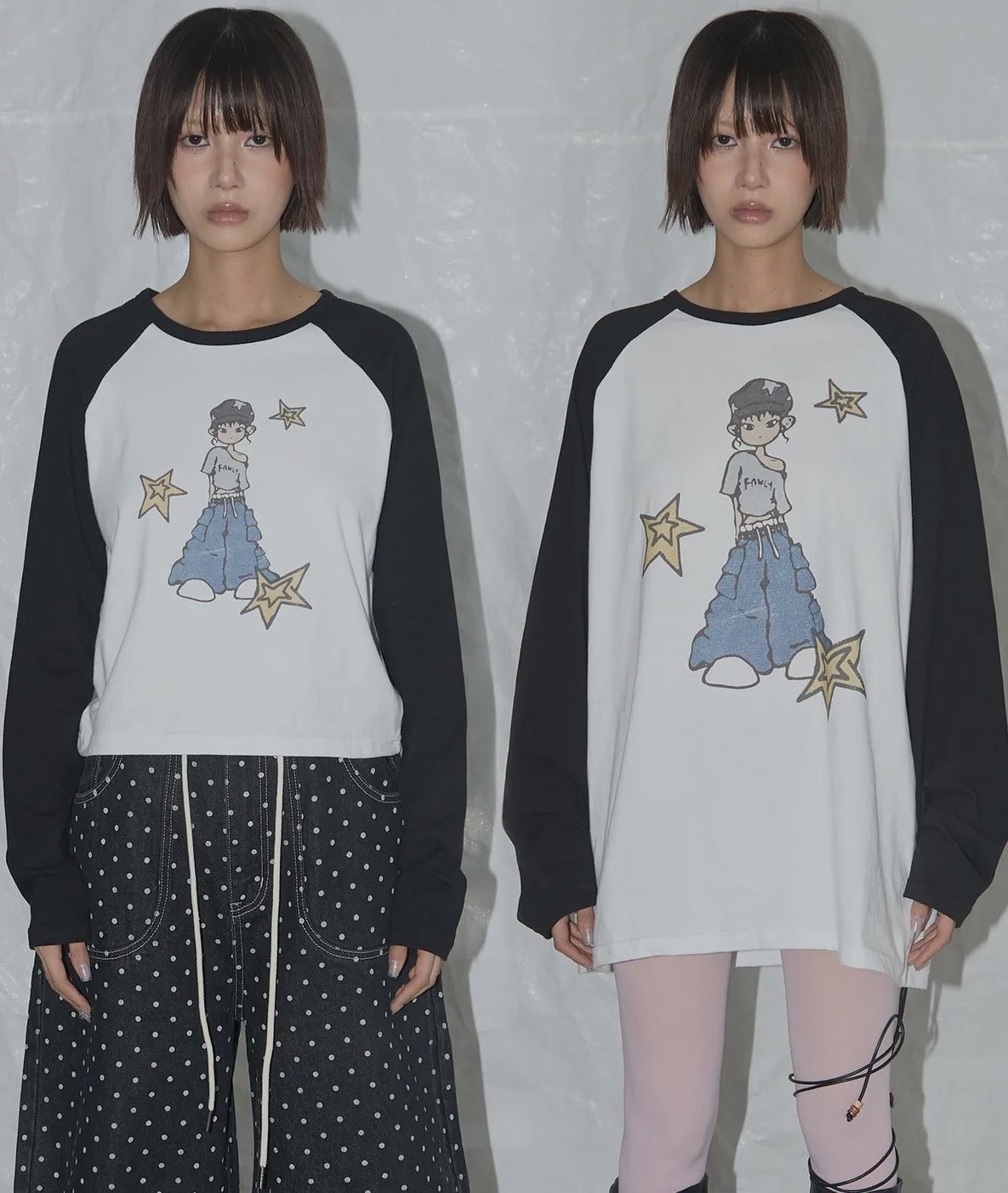 (rei同款) fancy club - pony star long sleeve (black)