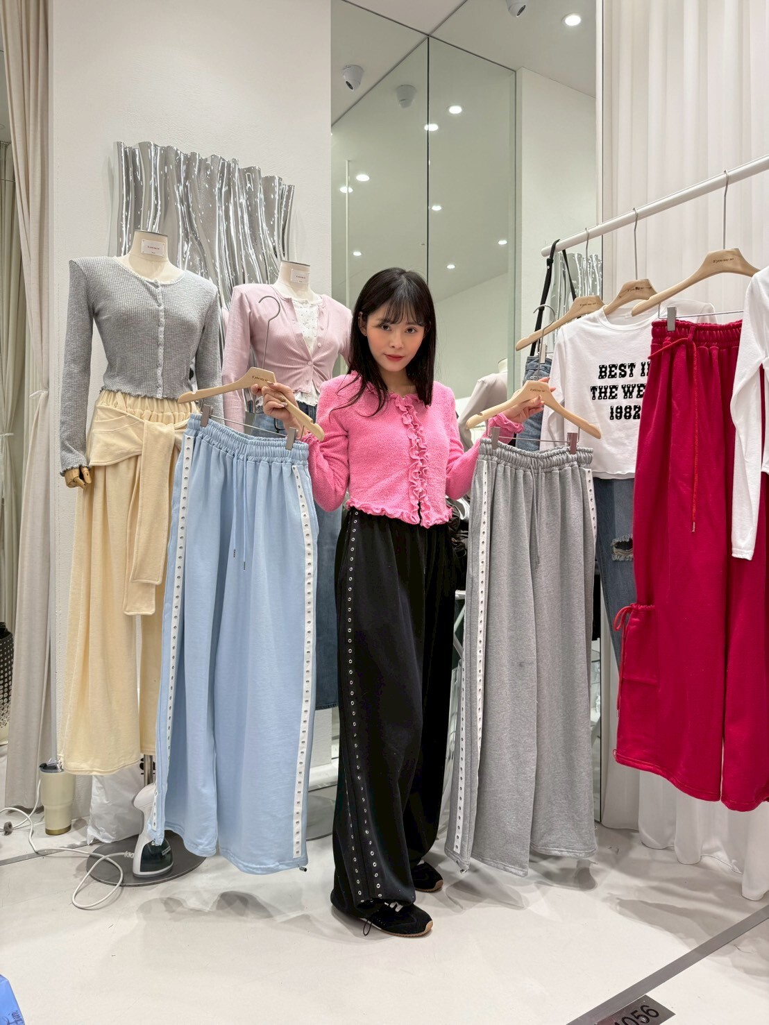 IS5506 拚邊休閒褲 *特價* (優惠碼同充值購物金不適用)