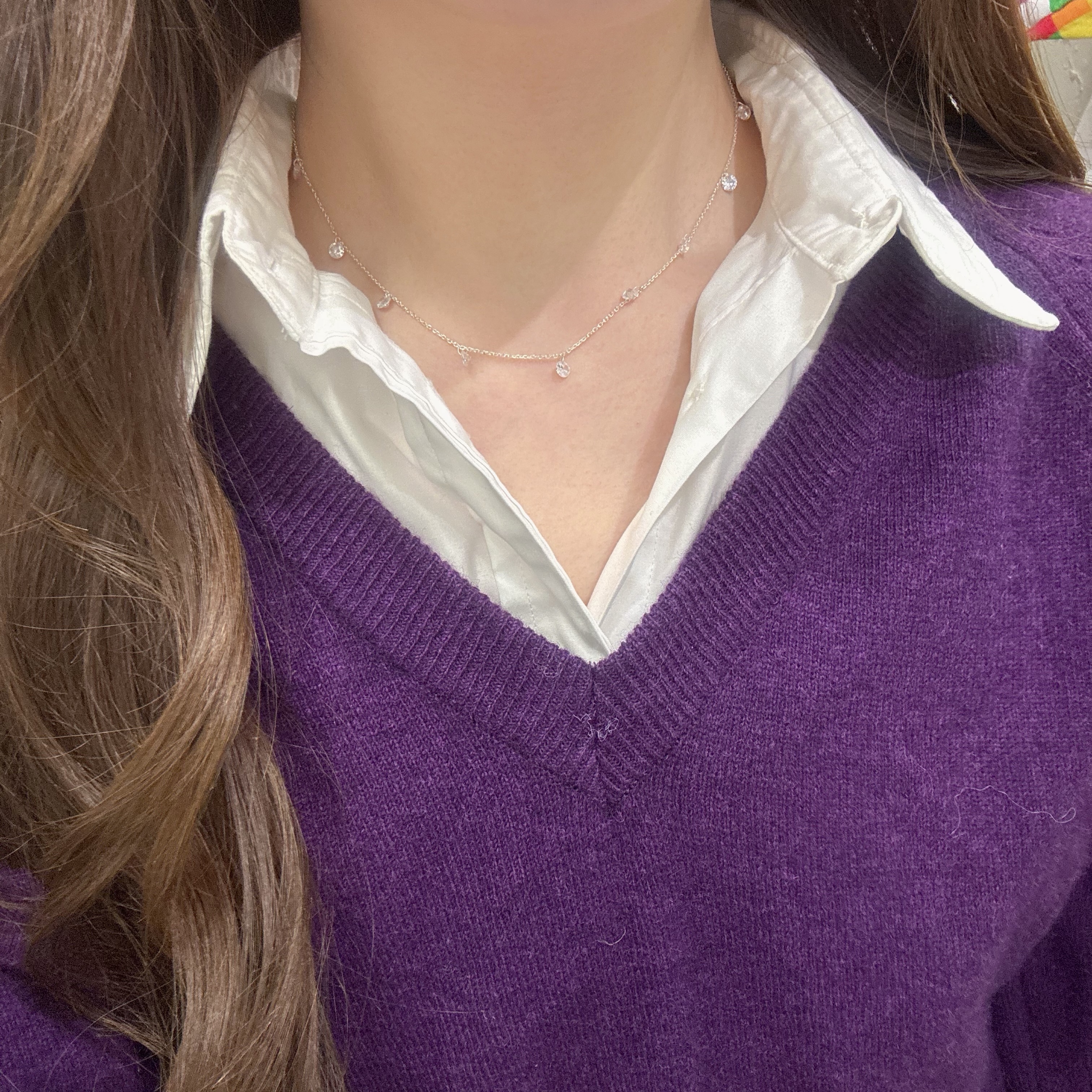 925純銀bling bling吊石頸鏈