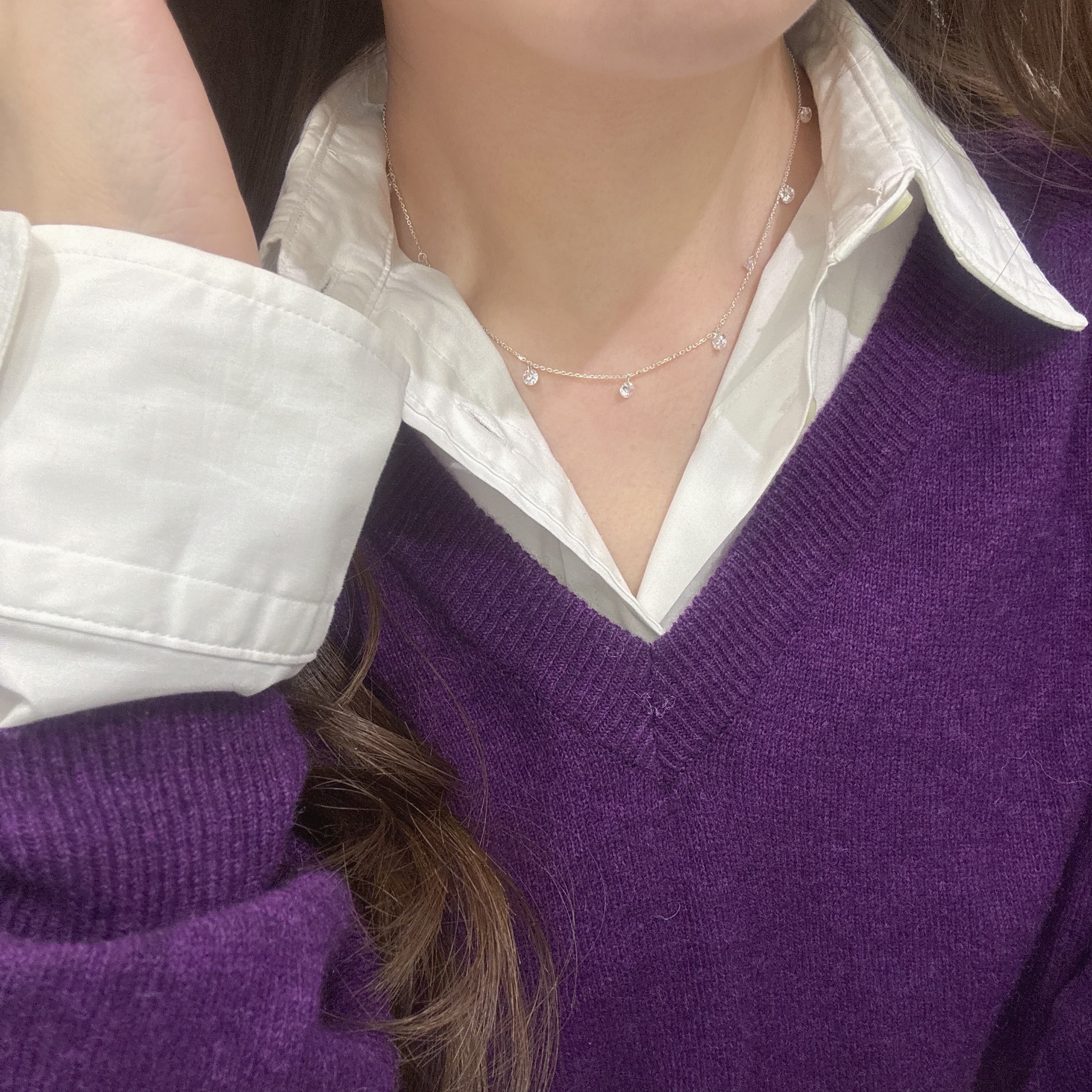 925純銀bling bling吊石頸鏈