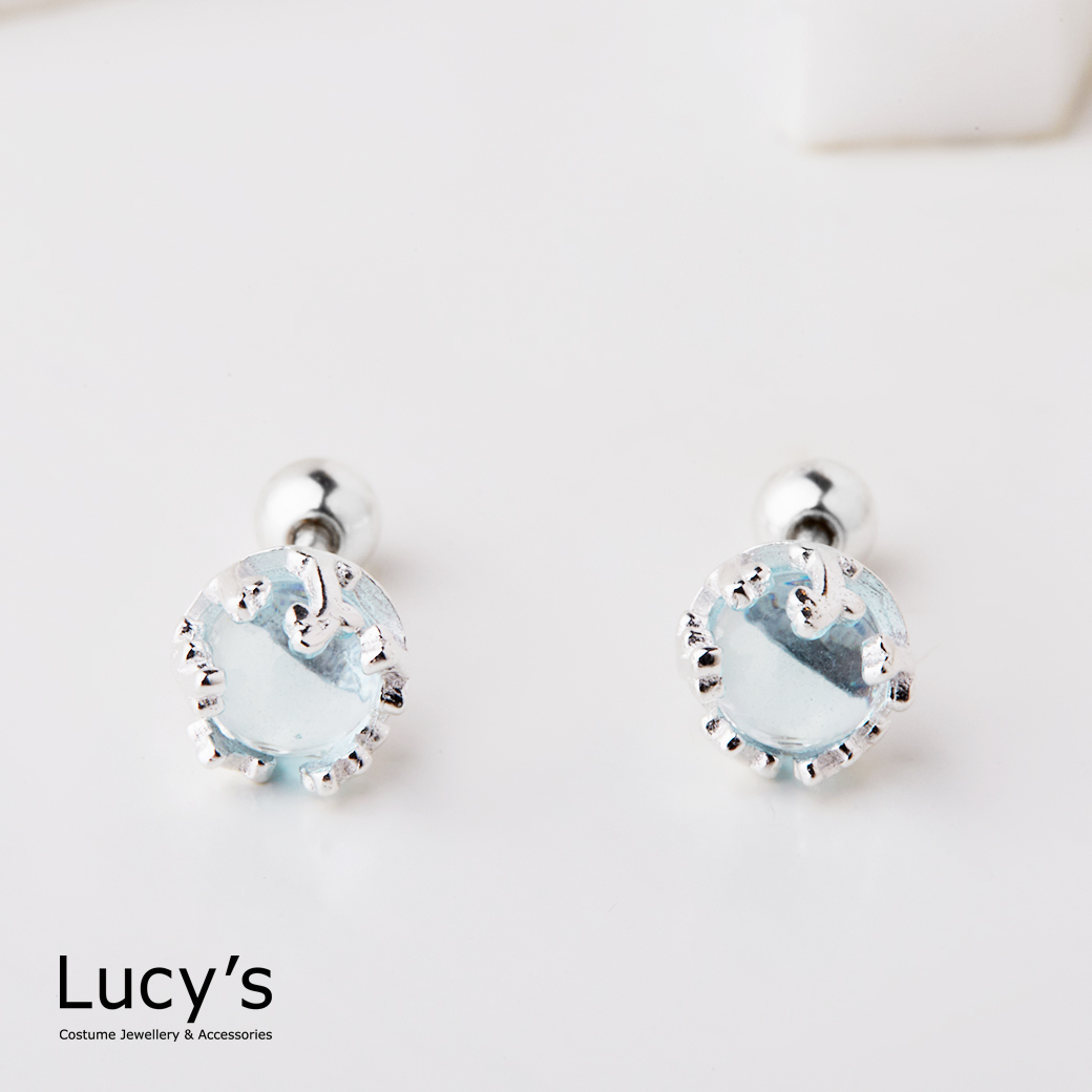 925純銀 人魚泡泡 轉珠耳環 (二色) (99557/99558)