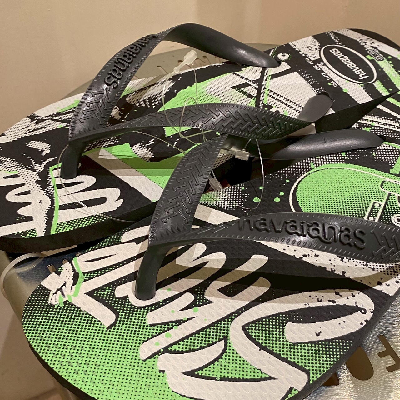 Havaianas 哈瓦仕 拖鞋 男女鞋 滑板運動 綠黑 4141348-0074U