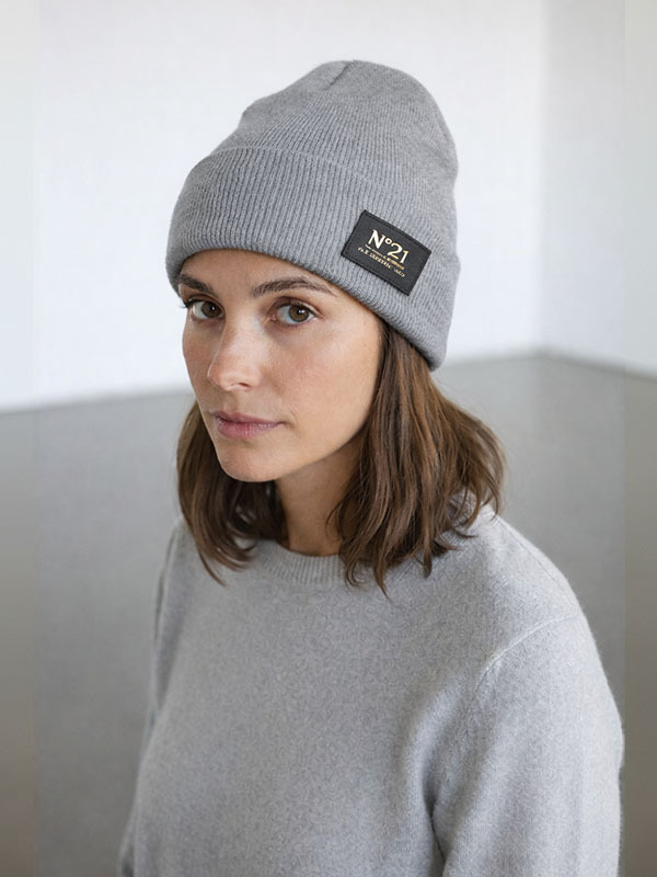N°21 針織毛帽(深灰)