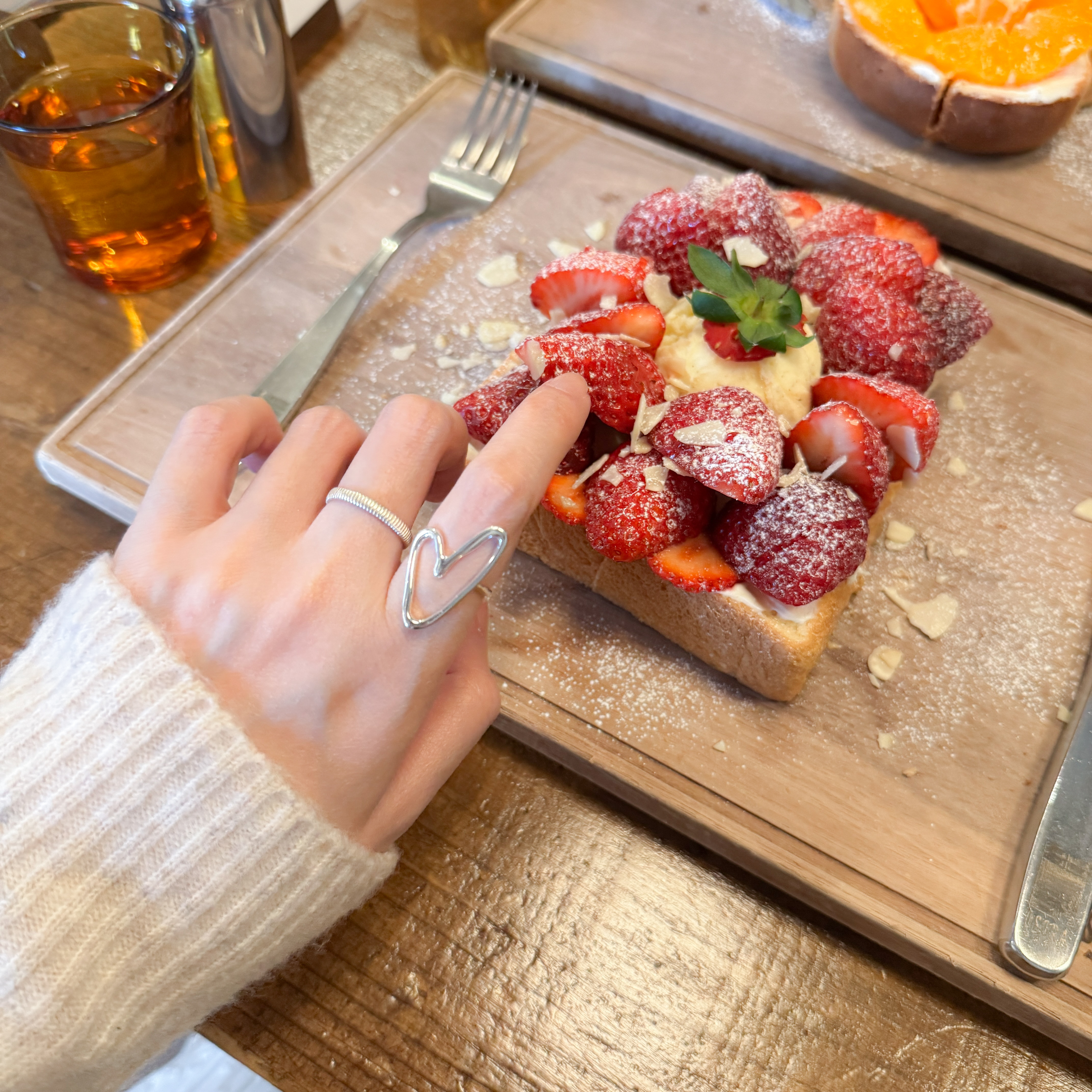 925純銀手繪心開口介指