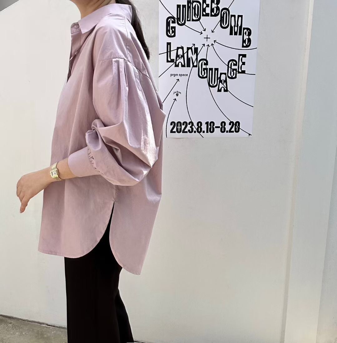 氣質女子澎澎袖造型翻領排釦上衣 / 3色