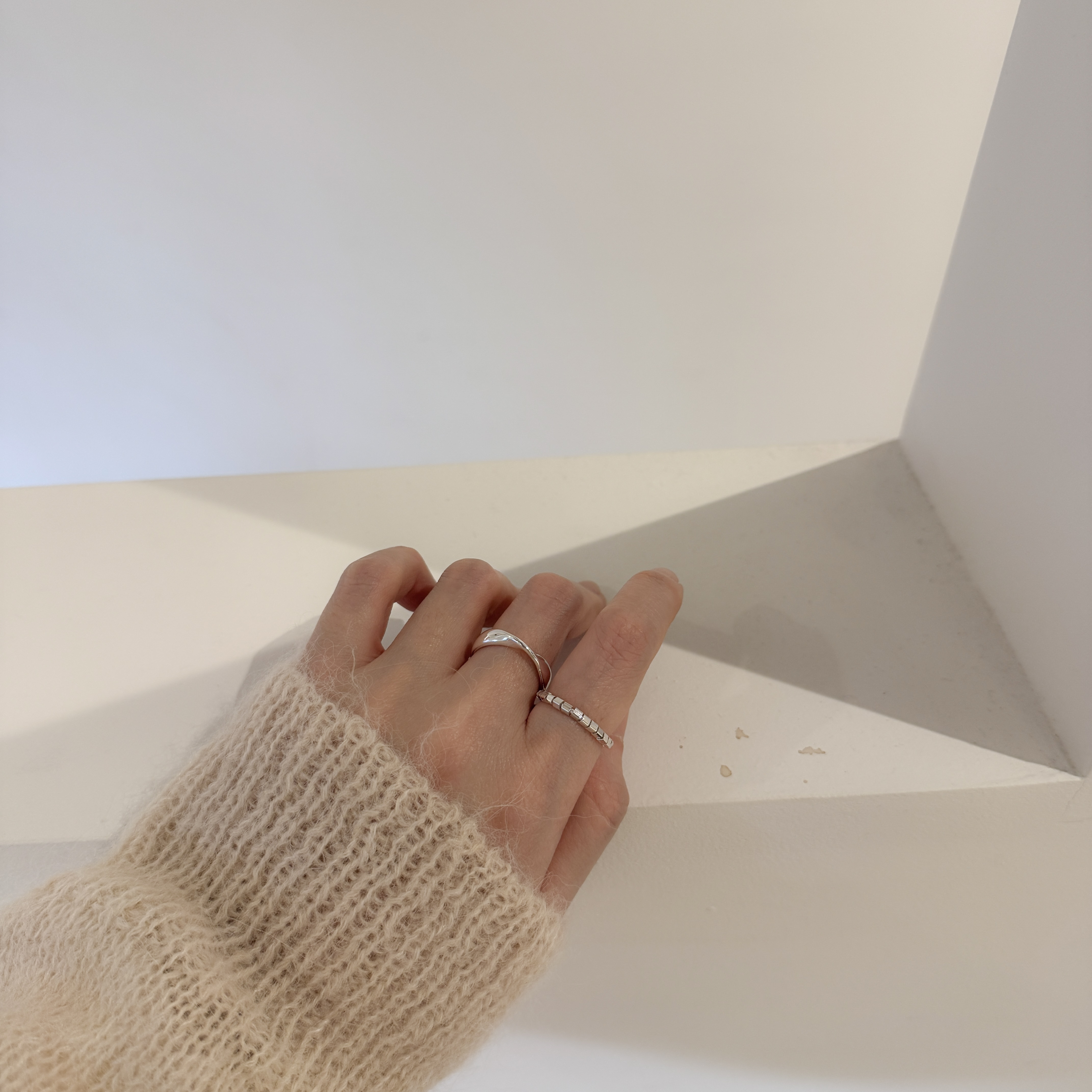 925純銀扭結開口介指