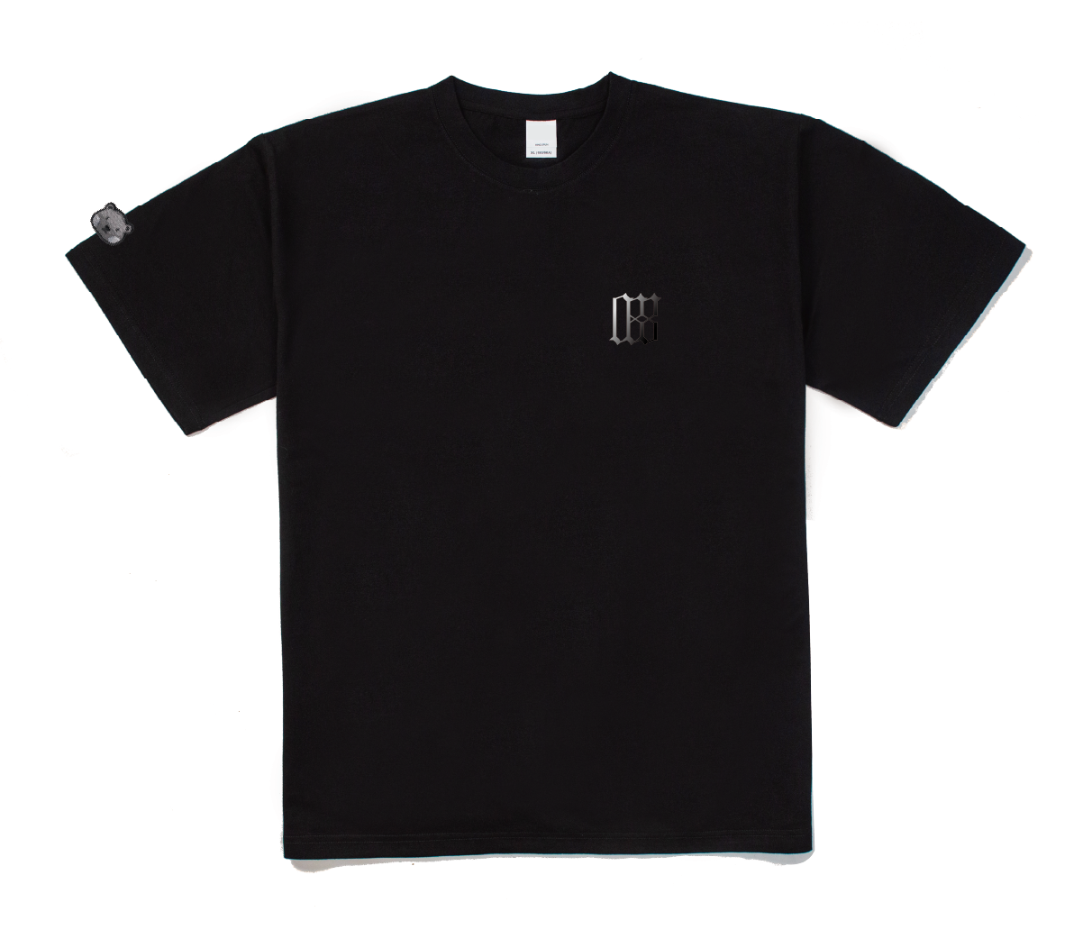 解碼代號088漸層小熊刺繡棉TEE 黑色