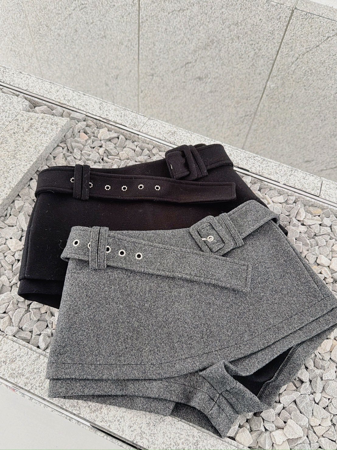 小眾ins毛呢腰帶褲裙🧧