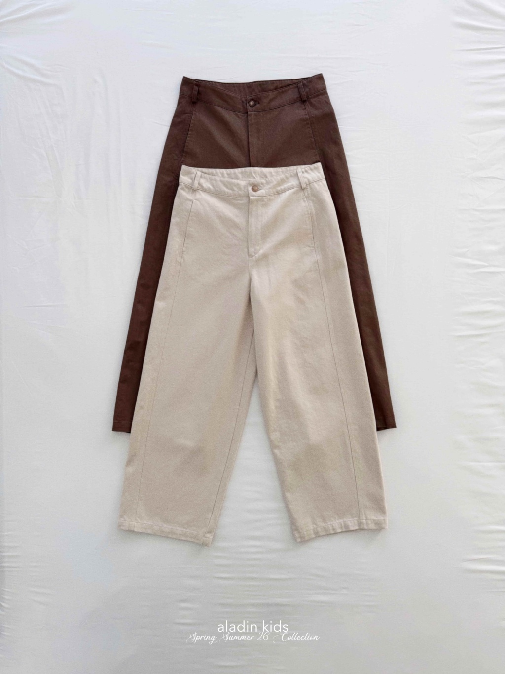 正韓春Aladin 親子裝_兩色西裝感直筒褲
