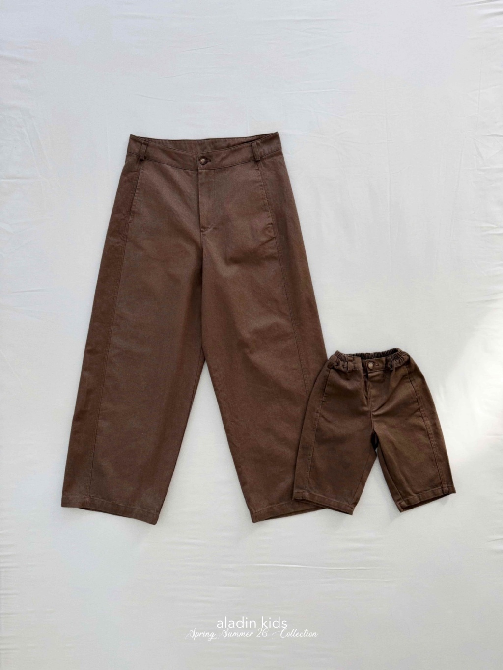 正韓春Aladin 親子裝_兩色西裝感直筒褲
