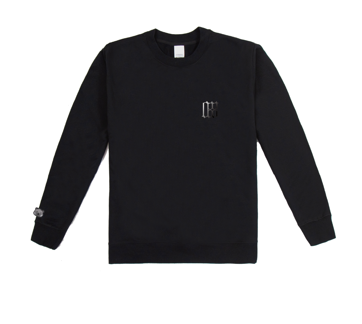 解碼代號088漸層小熊刺繡大學TEE 黑色