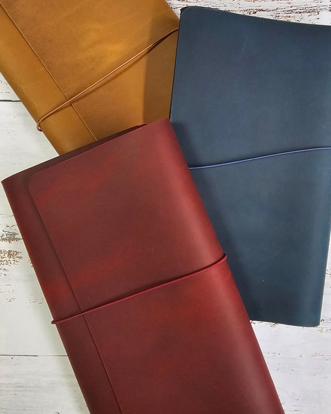 Premium Tri-Fold Leather Journal by Aina