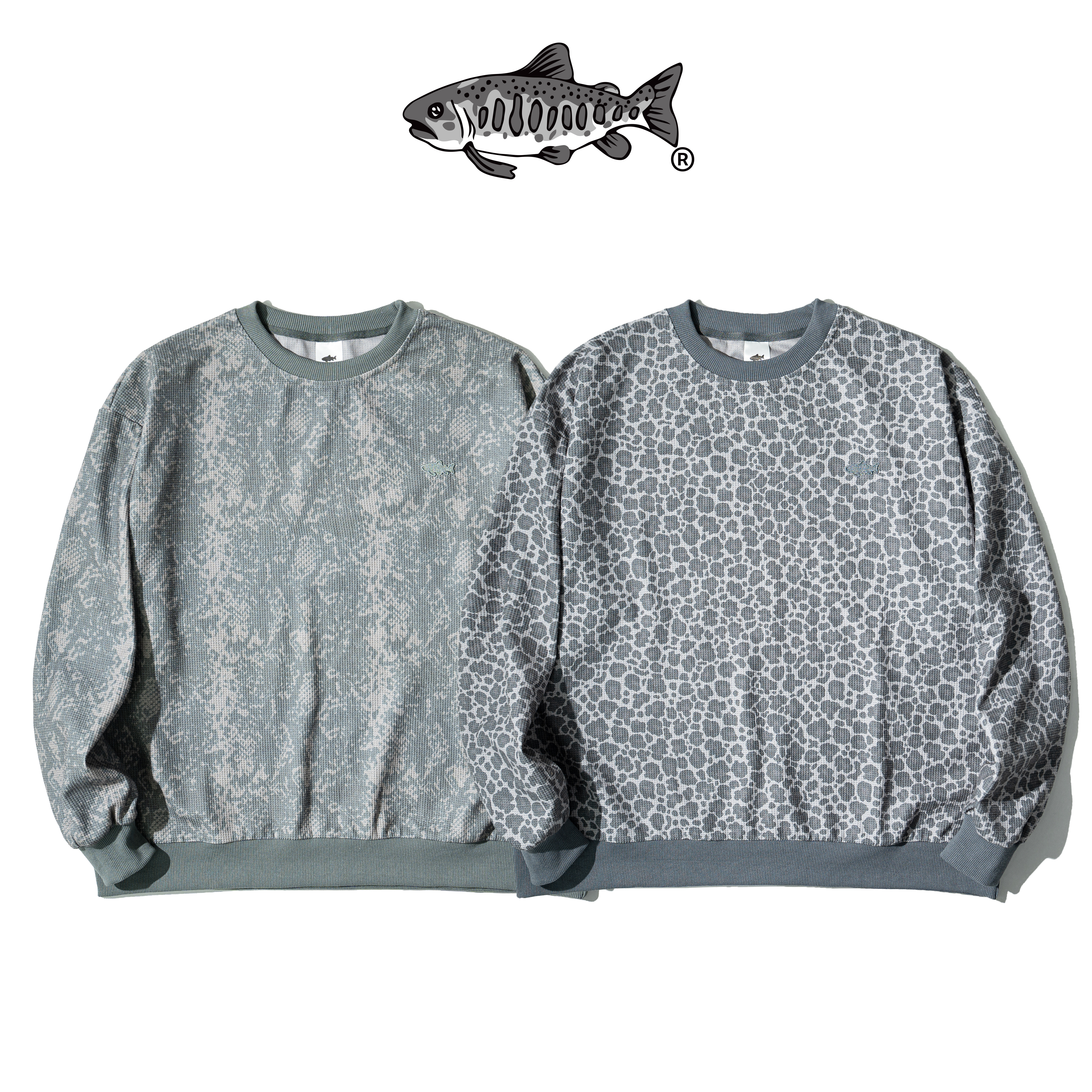 AGILITY Washed Waffle LS Tee / Animal 華夫格 動物紋 魚影 長袖 Tee [WP68]