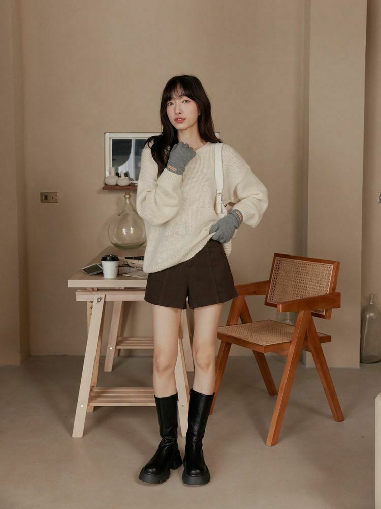 V領軟Q針織毛衣