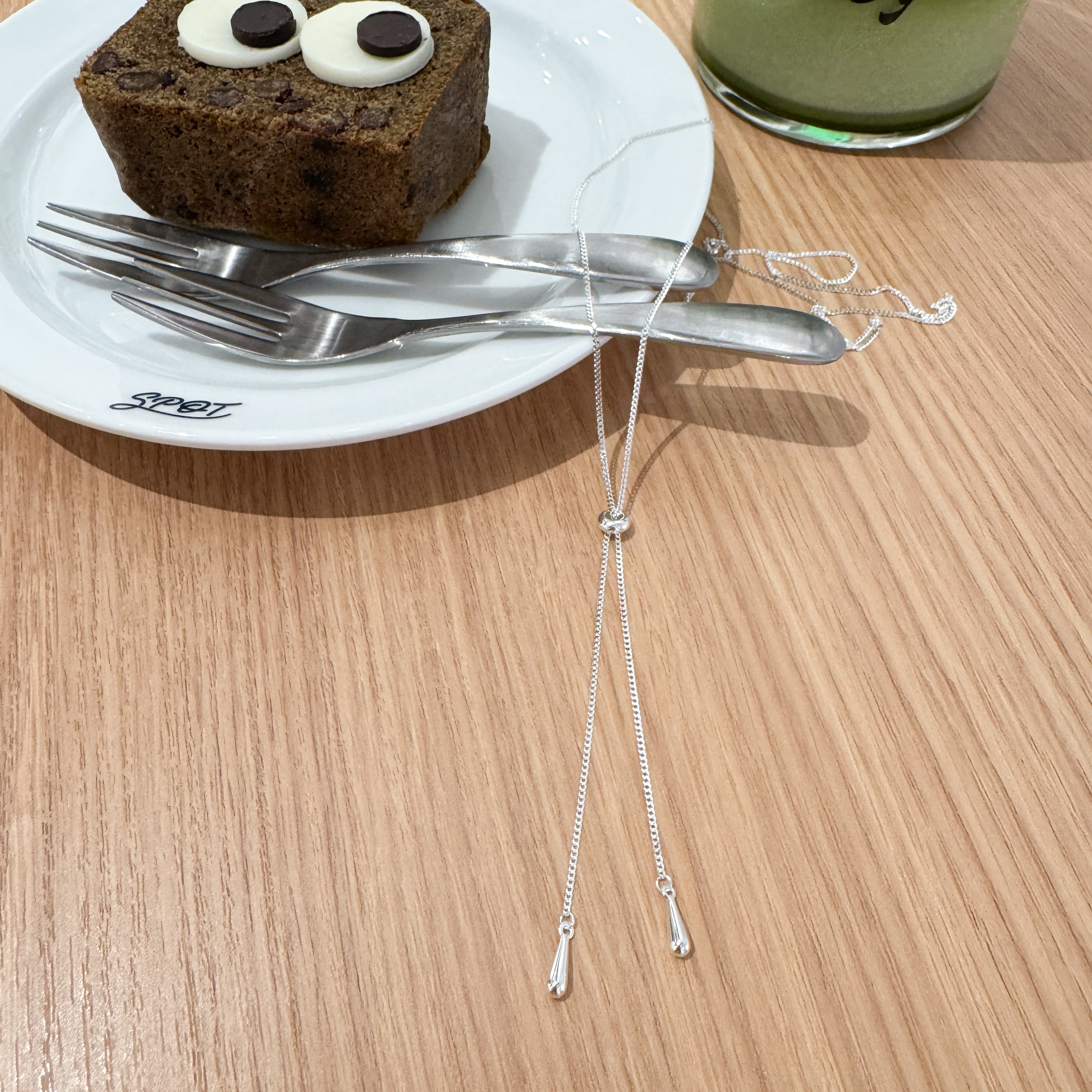 925純銀束束長頸鏈