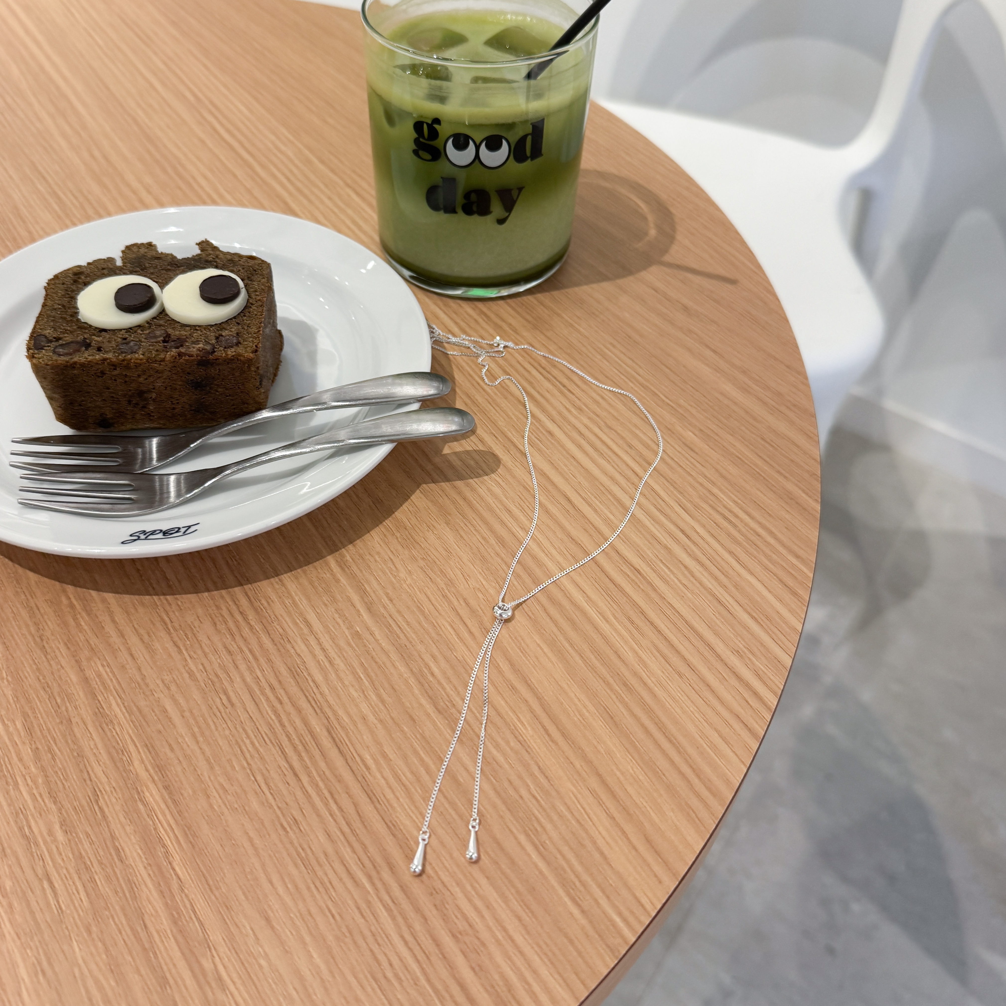 925純銀束束長頸鏈