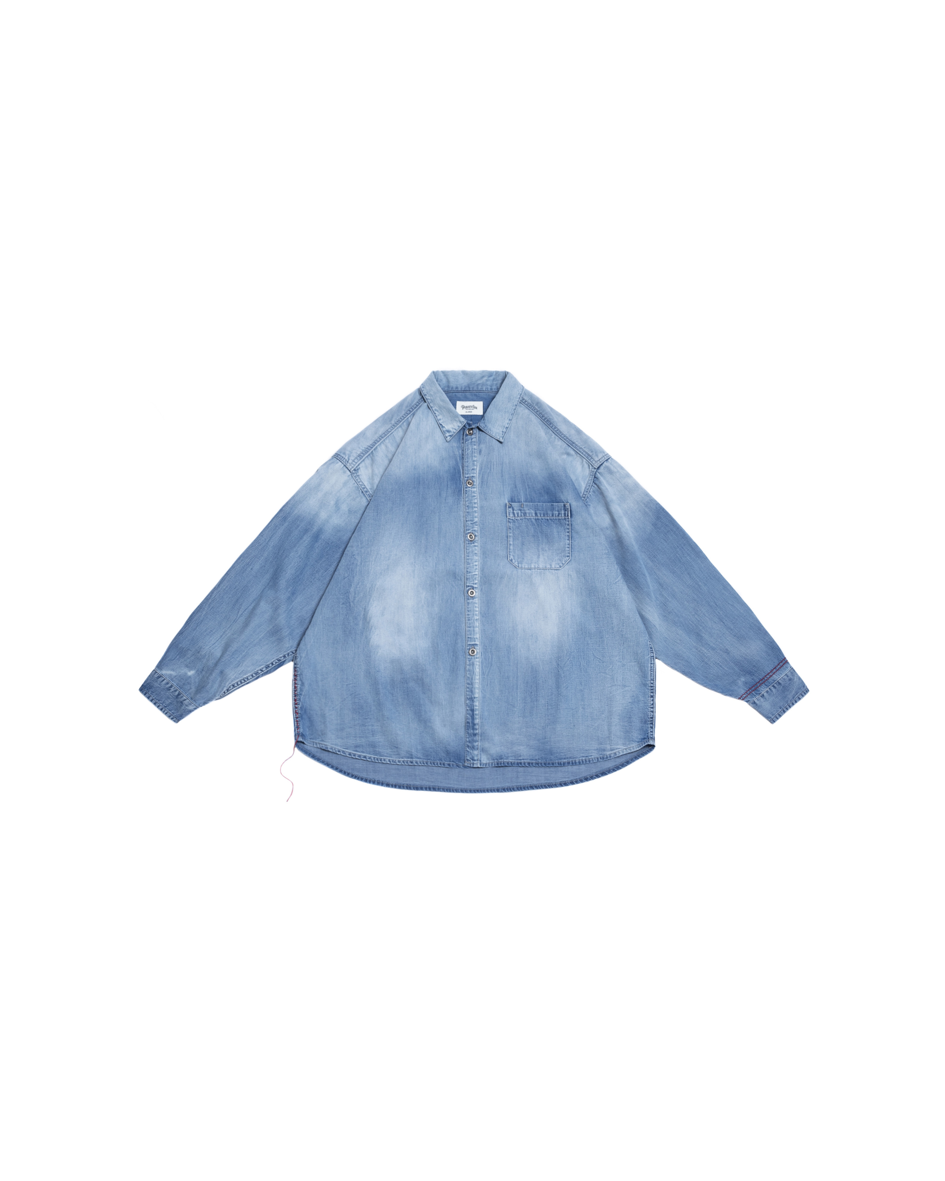 Persevere Washed Denim Shirt - Washed Blue