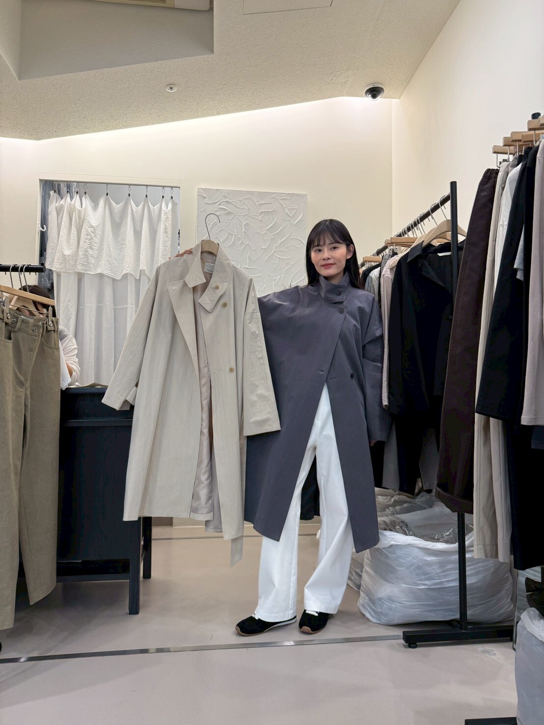 KN5512 立領風衣長外套 *特價* (優惠碼同充值購物金不適用)