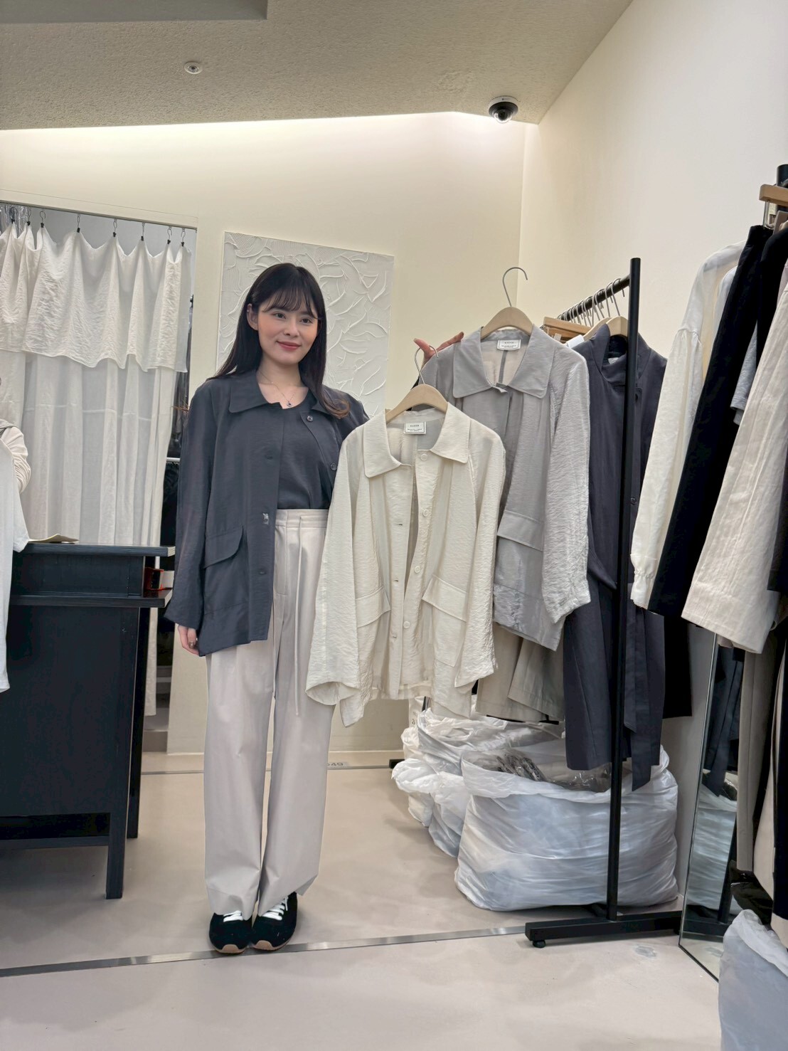 KN5513 微皺感反領外套 *特價* (優惠碼同充值購物金不適用)