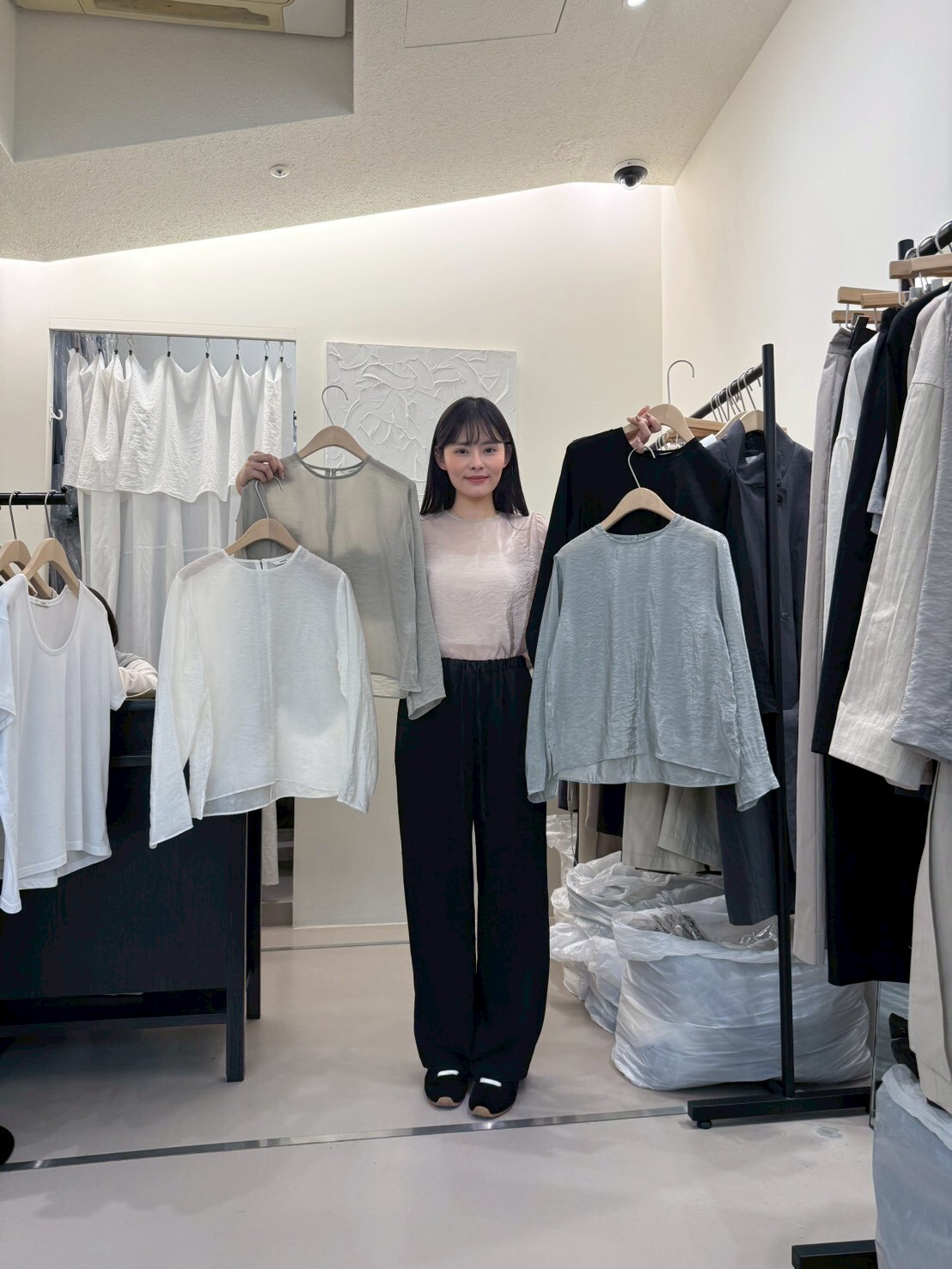 KN5515 微透皺皺上衣 *特價* (優惠碼同充值購物金不適用)