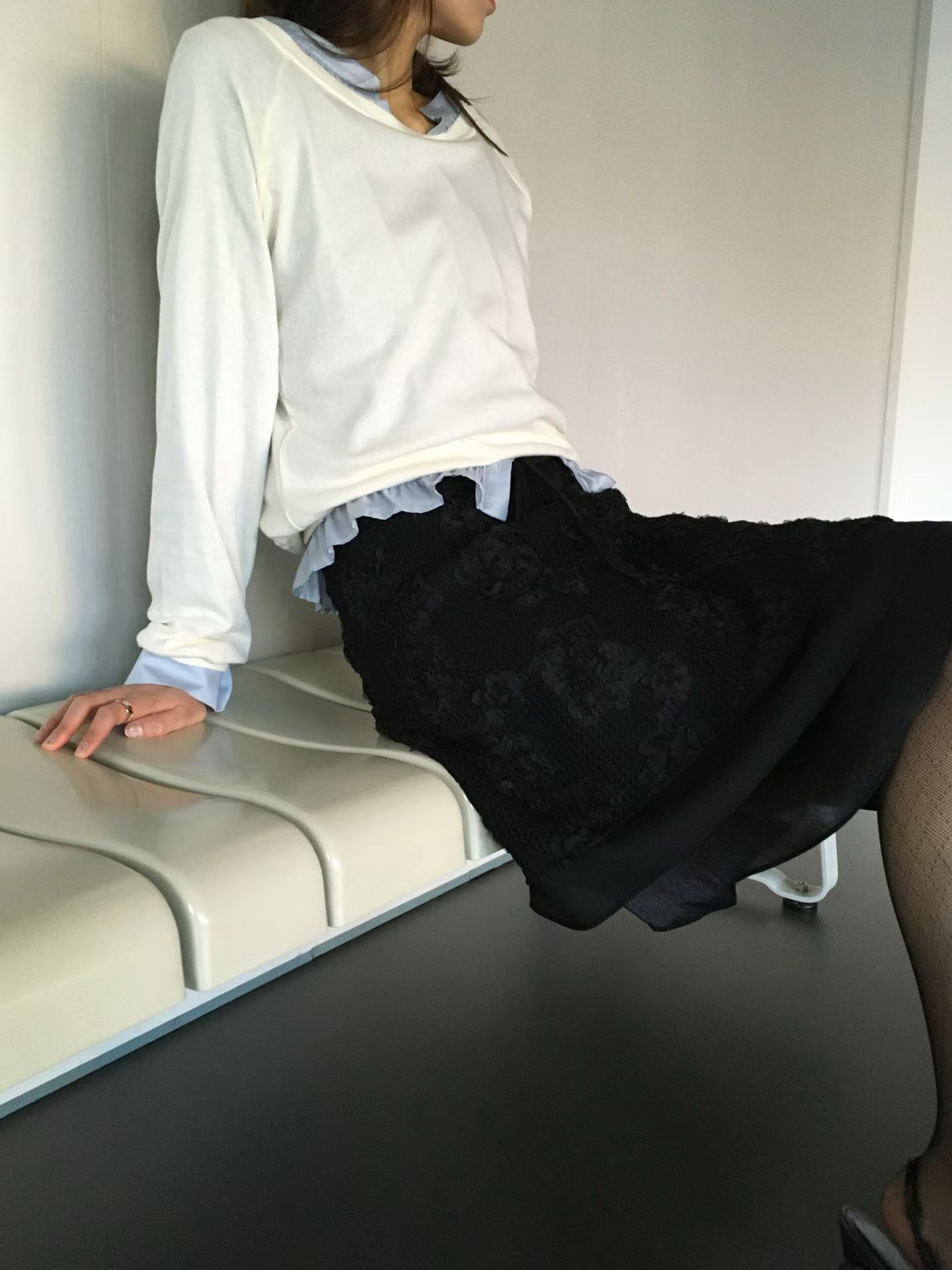 MK5526 立體織紋綁帶半裙 *特價* (優惠碼同充值購物金不適用)