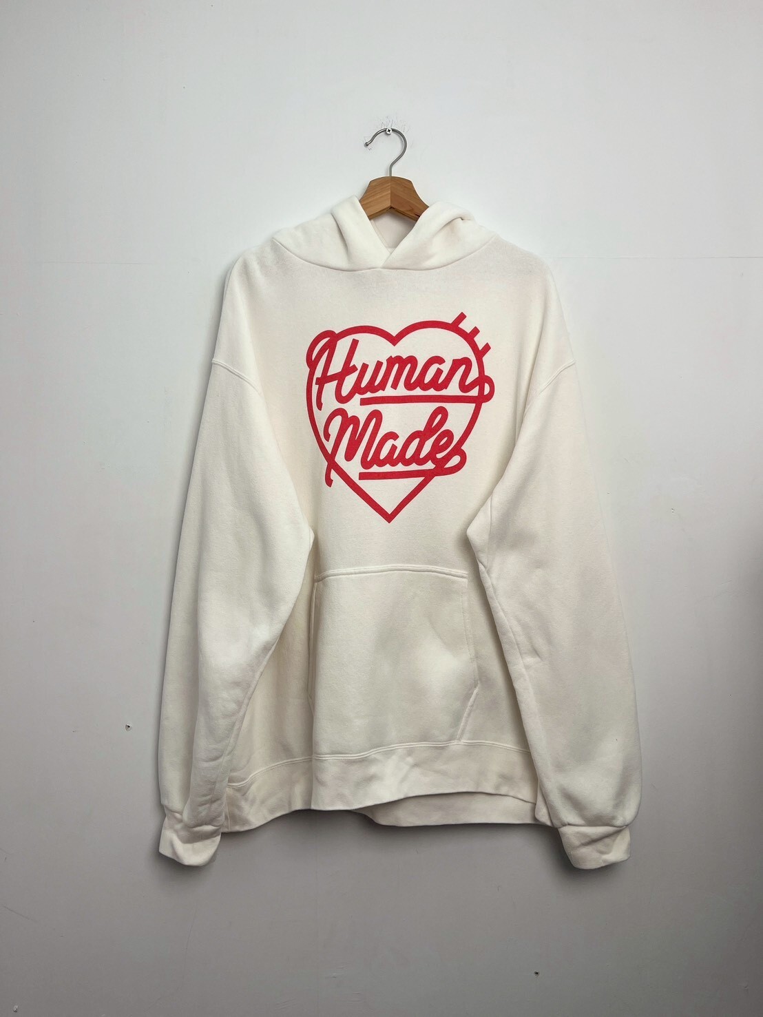 HUMAN MADE HEARTSWEAT HOODIE WHITE SIZE XL