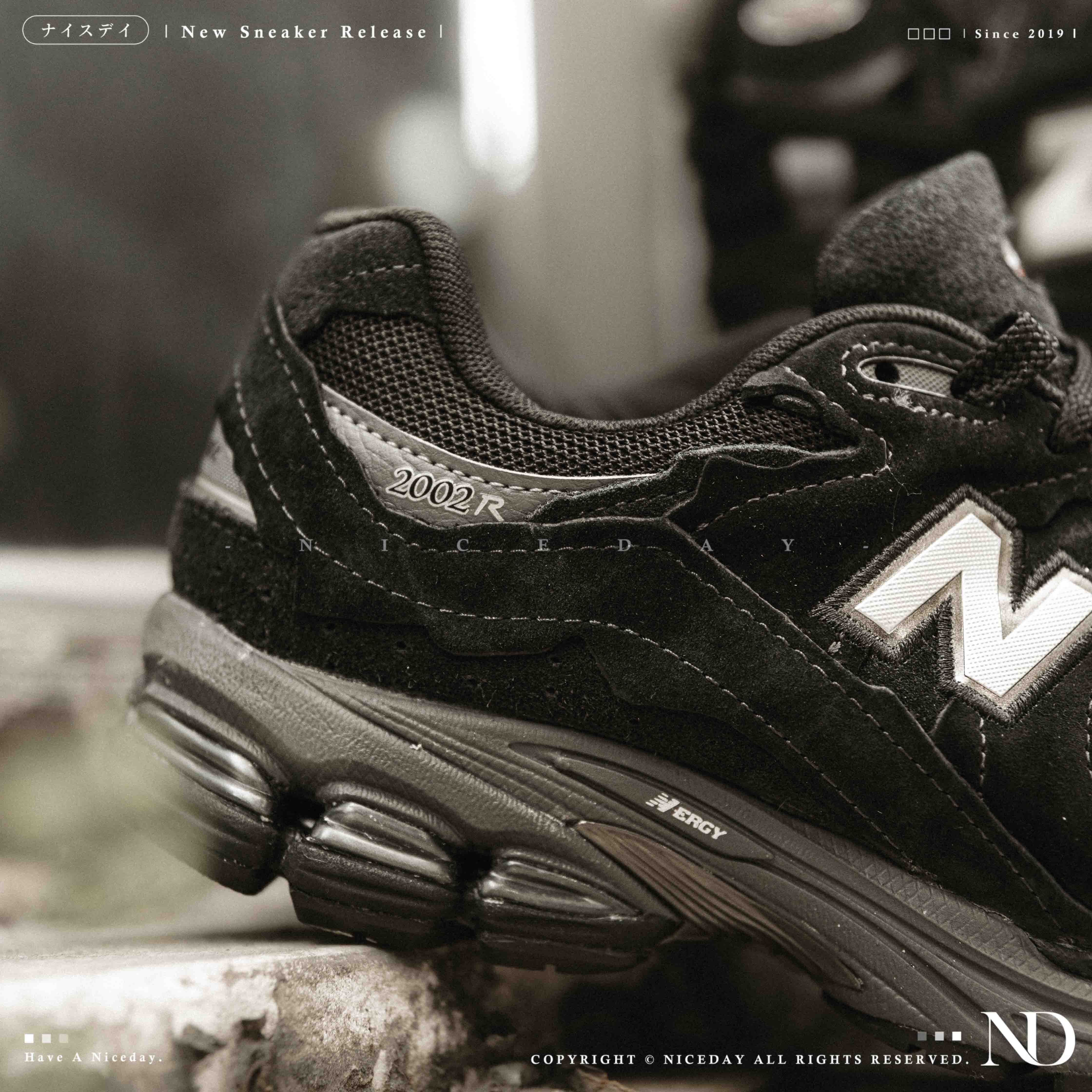 NICEDAY 現貨 New Balance 2002R GORE-TEX 破壞 黑 全黑 黑魂 防水 U20023MB