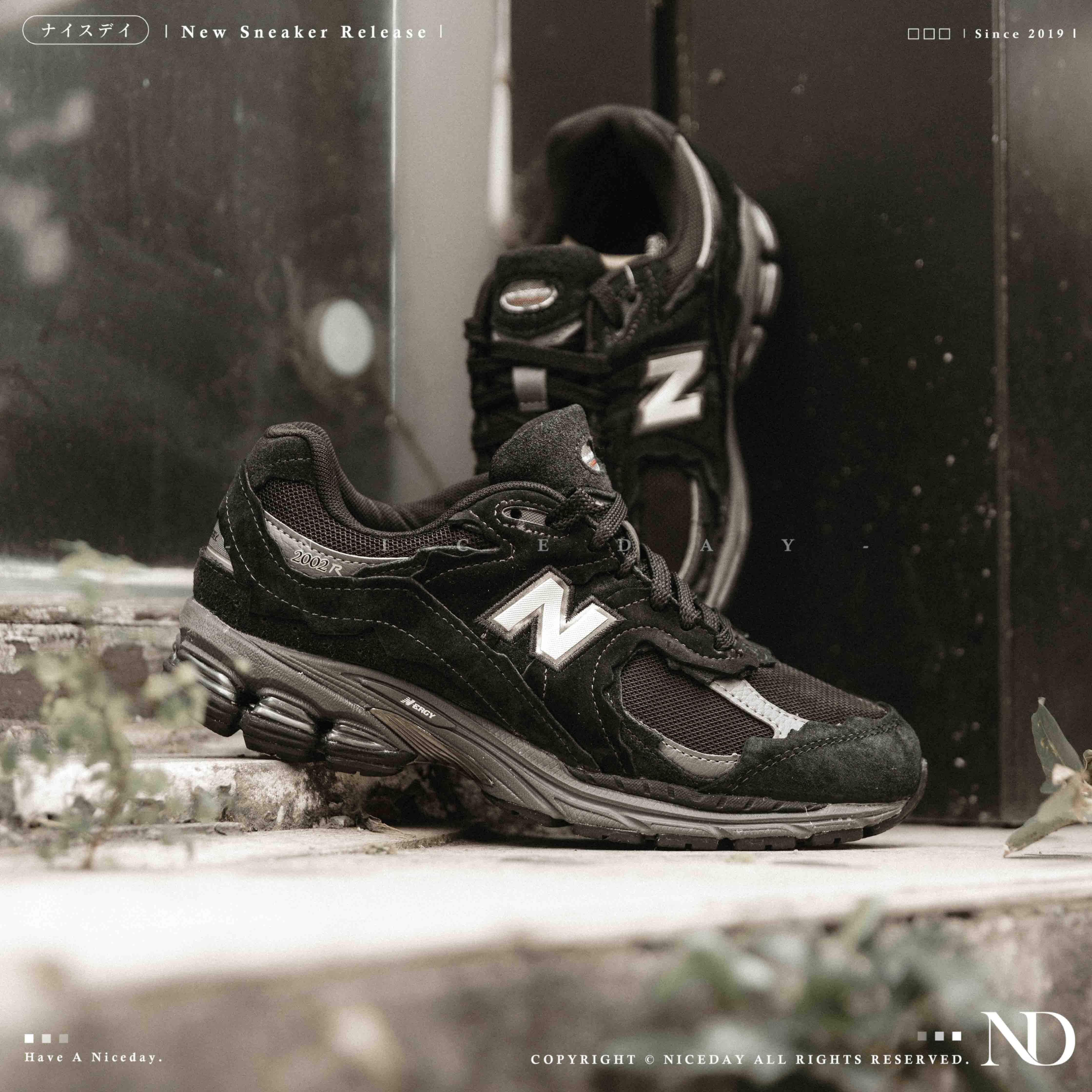 NICEDAY 現貨 New Balance 2002R GORE-TEX 破壞 黑 全黑 黑魂 防水 U20023MB