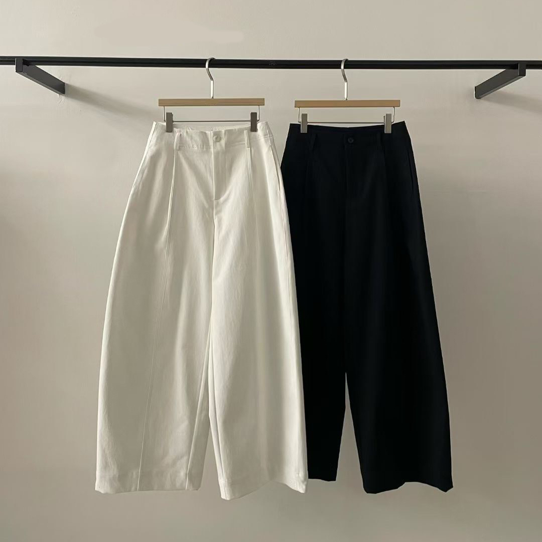 同色系單釦打褶造型老爺褲-S-Ｍ / 2色