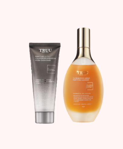 UU019 TRUU PDRN外泌體膠原再生水光面膜120G+76酵母胺基酸淨膚潔顏露150ML