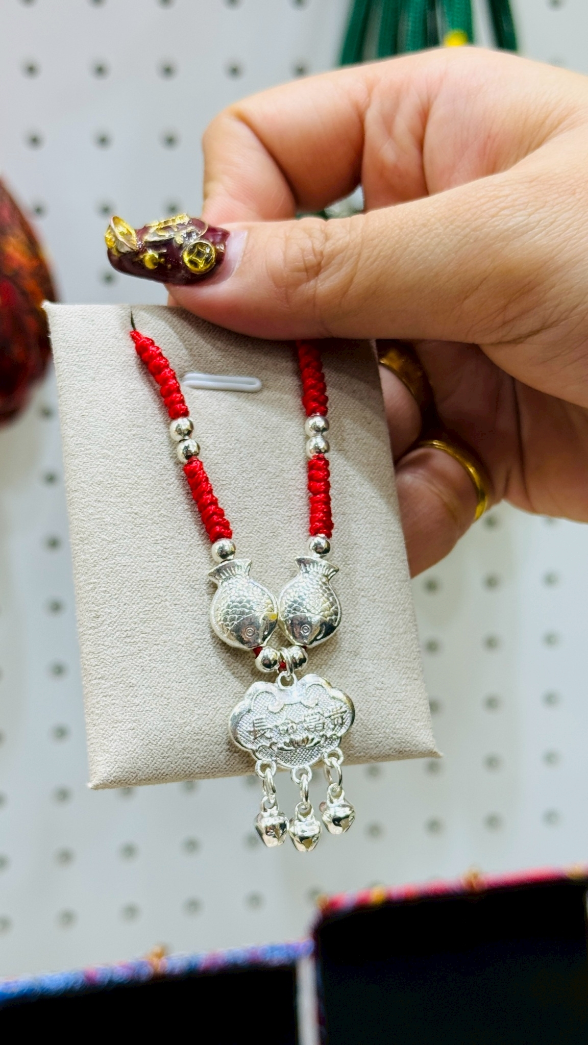 小孩平安銀飾手鍊/大人招財銀飾手鏈