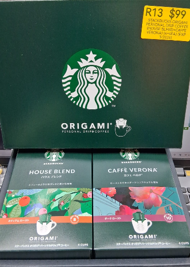 DR260203-R13-STACKBUCKS ORIGAMI PERSONAL DRIP COFFEE (HOUSE BLEND+CAFFE VERONA) (4+4EA) (EXP 3/2026)(2月23號開始到新蒲崗倉庫自取)